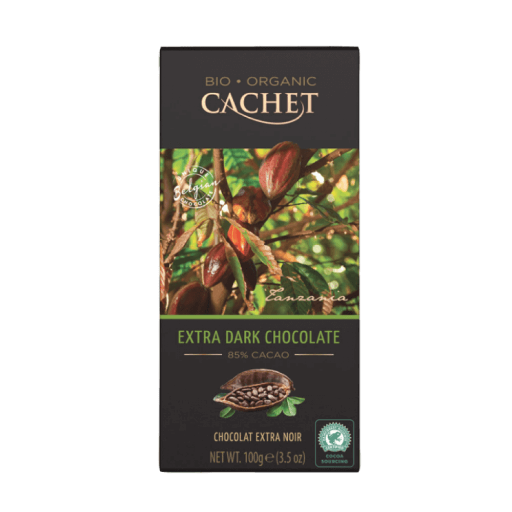Cachet Organic Extra Dark Chocolate Bar 85% 100g